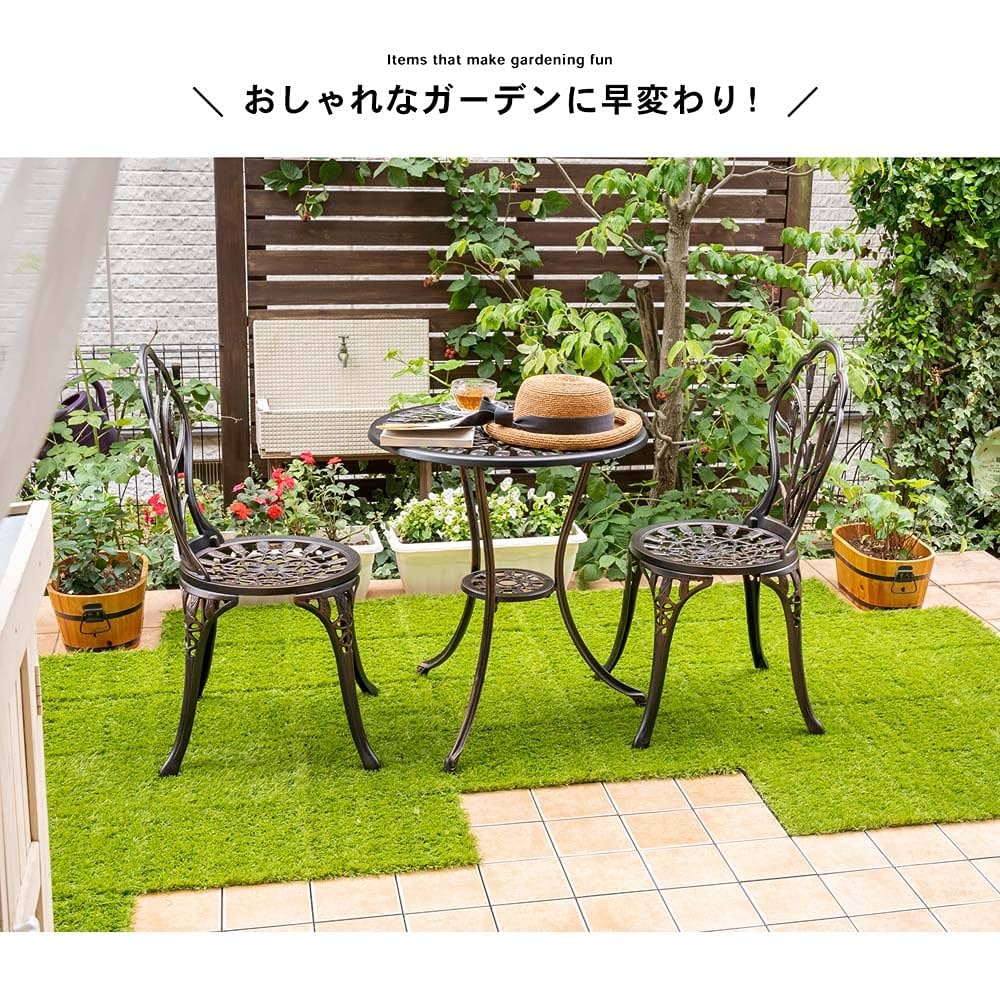 アルミテーブル、チェア、セット　レトロ　ヴィンテージ Amazon.co.jp: コーナンオリジナル アルミテーブルチェアセット